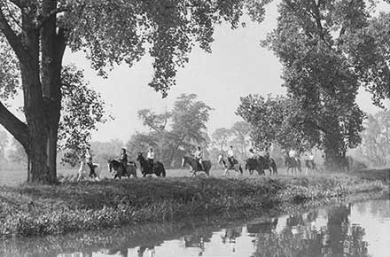 Horseback riding along the Ohio Canal